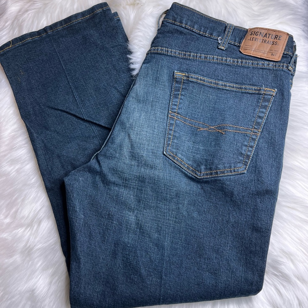 Men's Signature by Levi's Strauss S61 Relaxed Fit 42 x 30 Jeans
